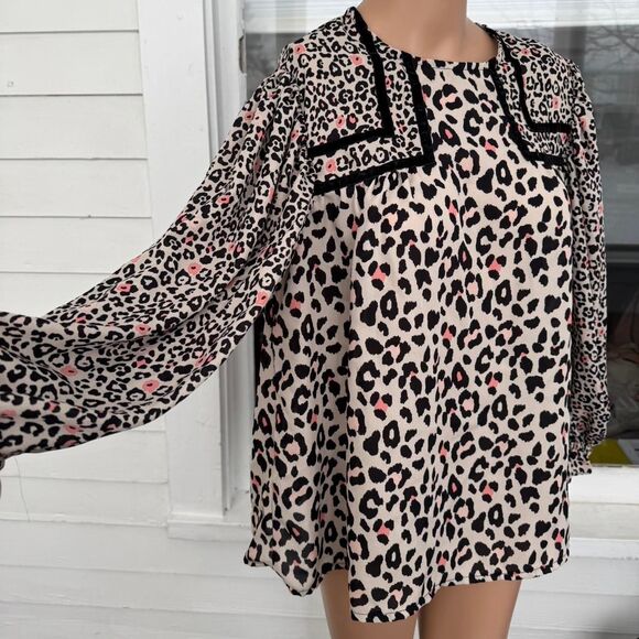Maurices Leopard Print Blouse S - Picture 1 of 7